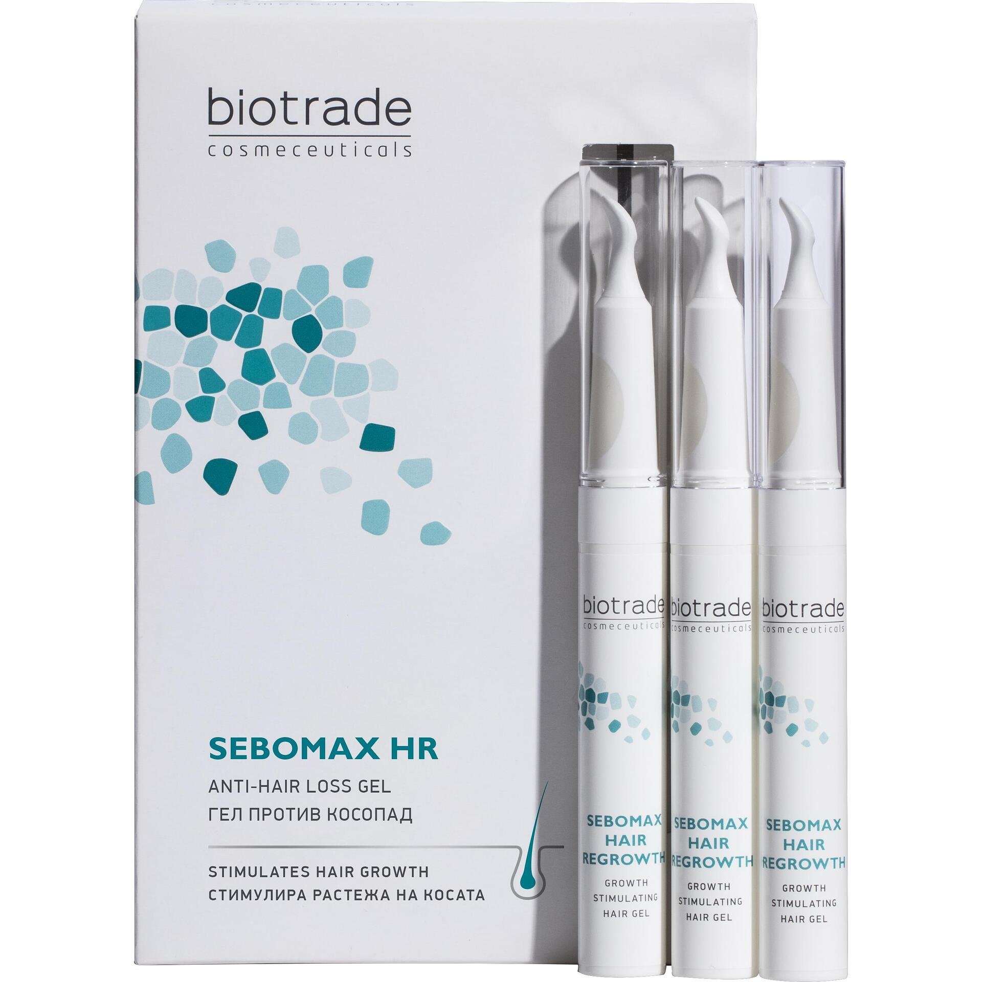 Biotrade Sebomax HR стимулиращ гел за коса, 3 бр. х 8.5 мл | Биотрейд, Себомакс ХР