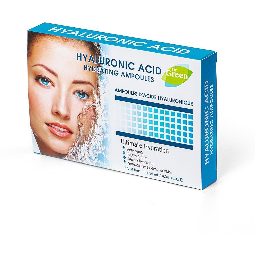 Dr. Green Hyaluron Acid ампули, 6 бр. х 10 мл, 60 мл | Д-р Грийн, Хиалуронова Киселина