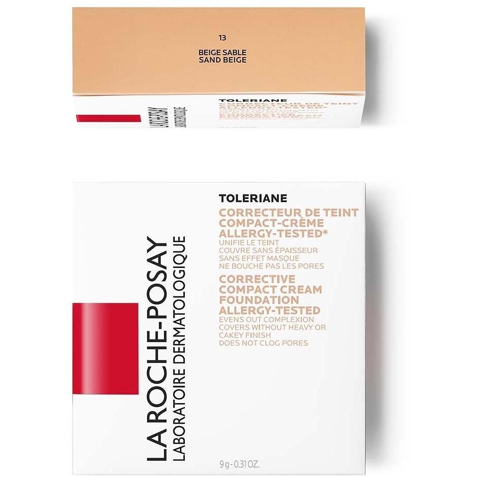 La Roche-Posay Toleriane Компактна коригираща пудра за лице за смесена и мазна кожа, нюанс 13, 9.5 г | La Roche-Posay, Толериане
