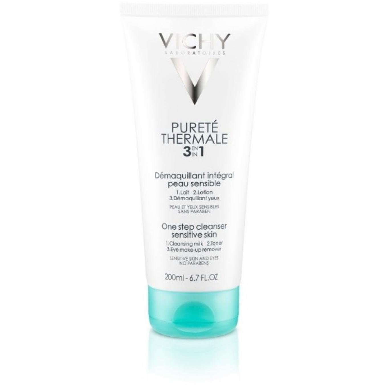Vichy Pureté Thermale Интегрално почистващо мляко 3-в-1 за лице за чувствителна кожа, 200 мл | Vichy,