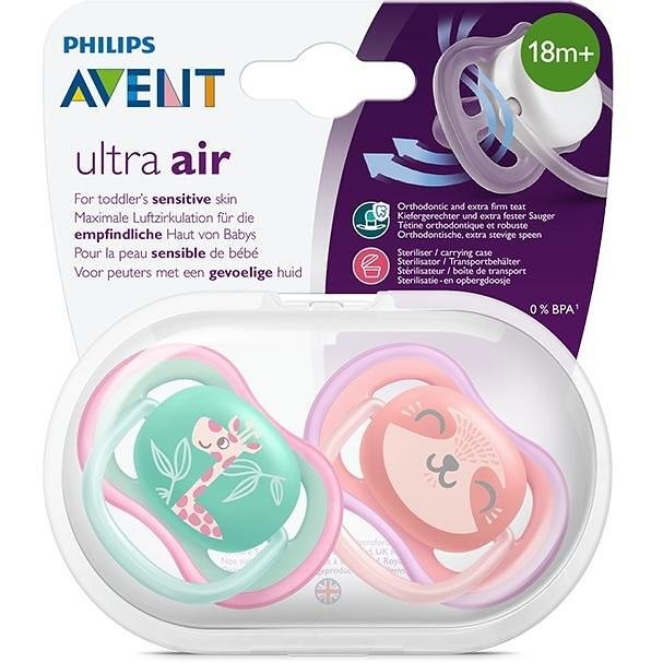 Avent Ultra Air залъгалка за момиче 18+ месеца, 2 бр. | Авент, Ултра Еър