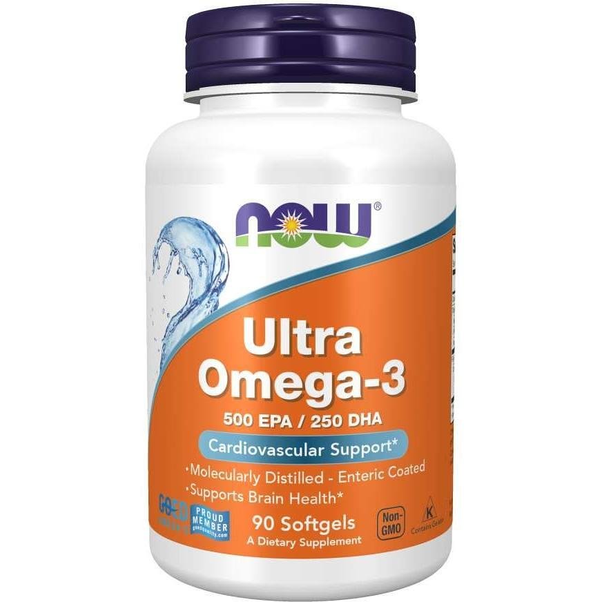Now Ultra Omega-3 Fish Oil, 90 дражета | Нау