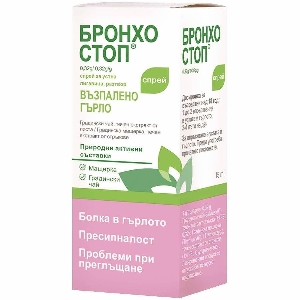Бронхостоп спрей, 15 мл | Bronchostop, Квицда Фарма, Kwizda Pharma