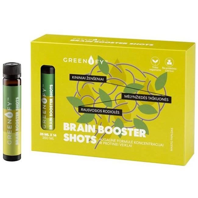 Valentis Greenify Brain Booster Shots шотове за концентрация, 14 бр. х 25 мл | Валентис, Грийнифай