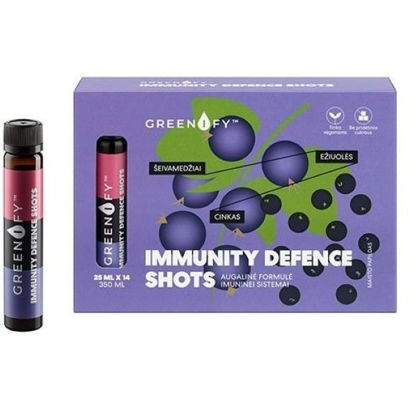 Valentis Greenify Immunity Defence Shots шотове за силен имунитет, 14 бр. х 25 мл | Валентис, Грийнифай