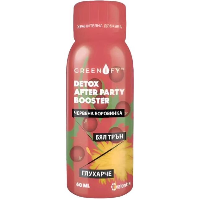 Valentis Greenify Detox After Party Booster течна хранителна добавка, 60 мл | Валентис, Грийнифай