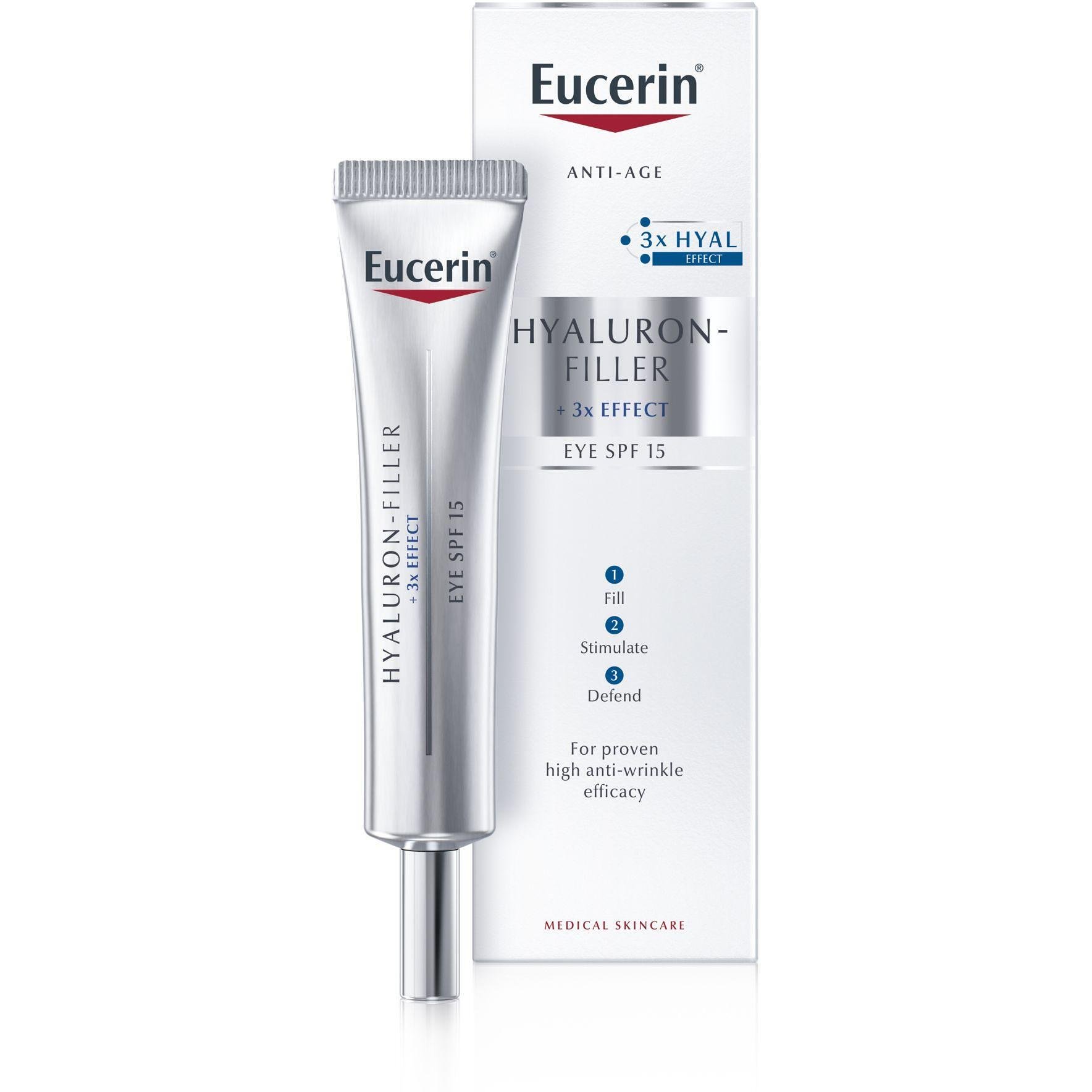 Eucerin Hyaluron-Filler оклолоочен крем SPF15, 15 мл | Еусерин