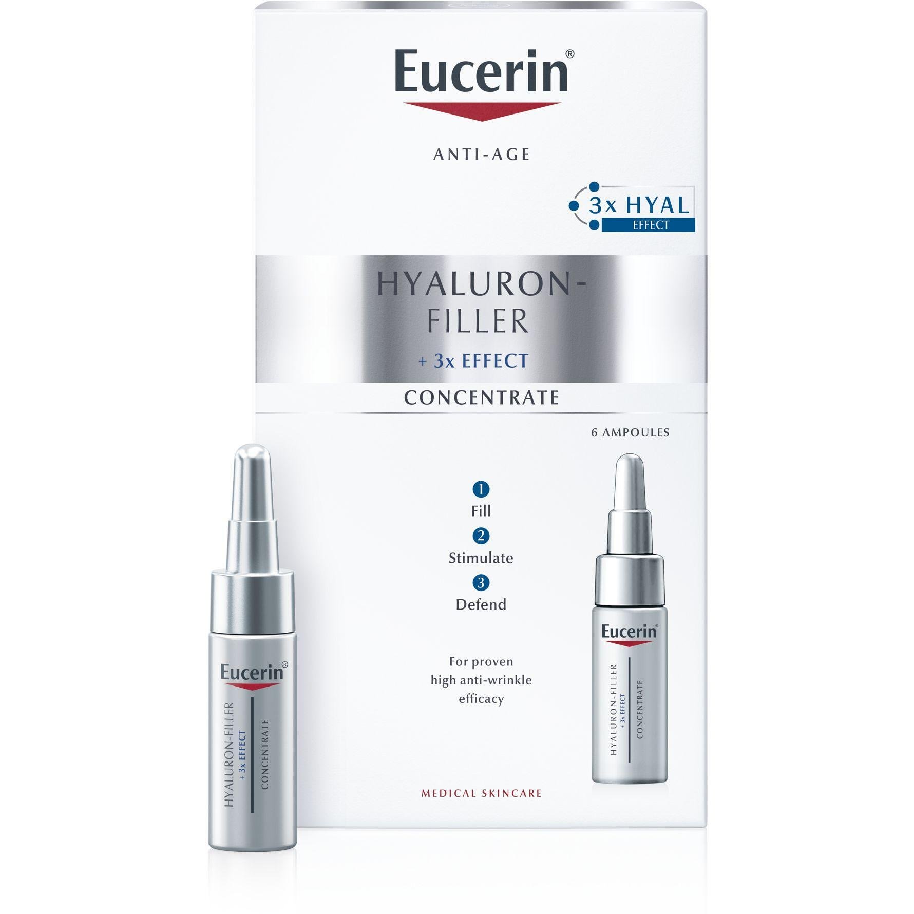 Eucerin Hyaluron-Filler серум за лице, 6 х 5 мл | Еусерин