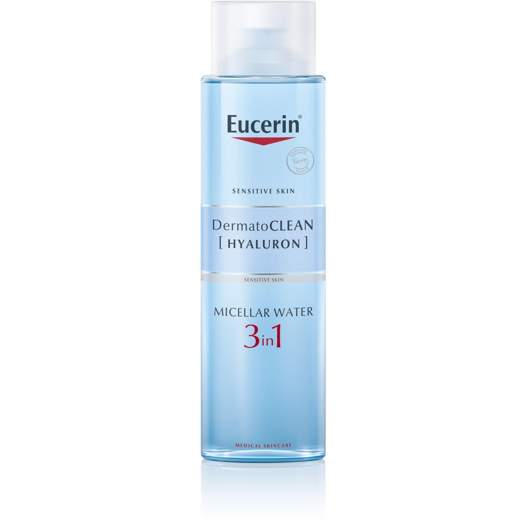 Eucerin Dermatoclean мицеларна вода 3 в 1 за всеки тип кожа с хиалурон, 400 мл | Еусерин
