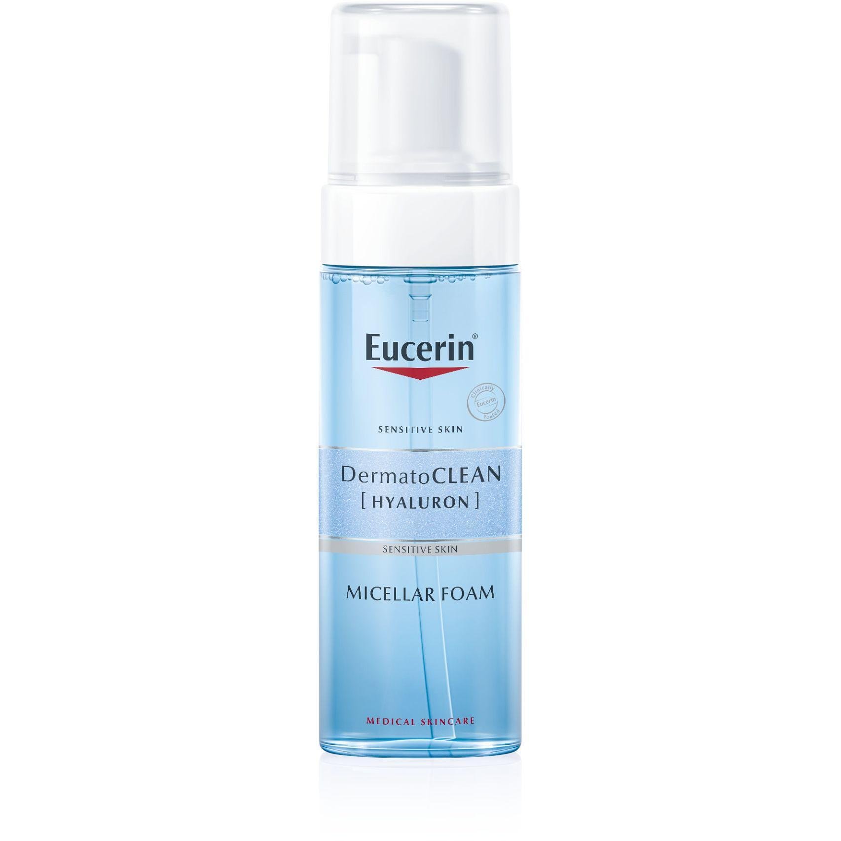 Eucerin Dermatoclean мицеларна пяна за всеки тип кожа с хиалурон, 150 мл | Еусерин