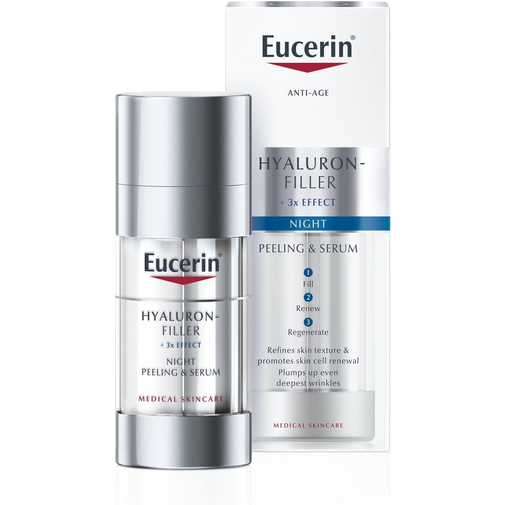 Eucerin Hyaluron-Filler нощен пилинг & серум, 30 мл | Еусерин