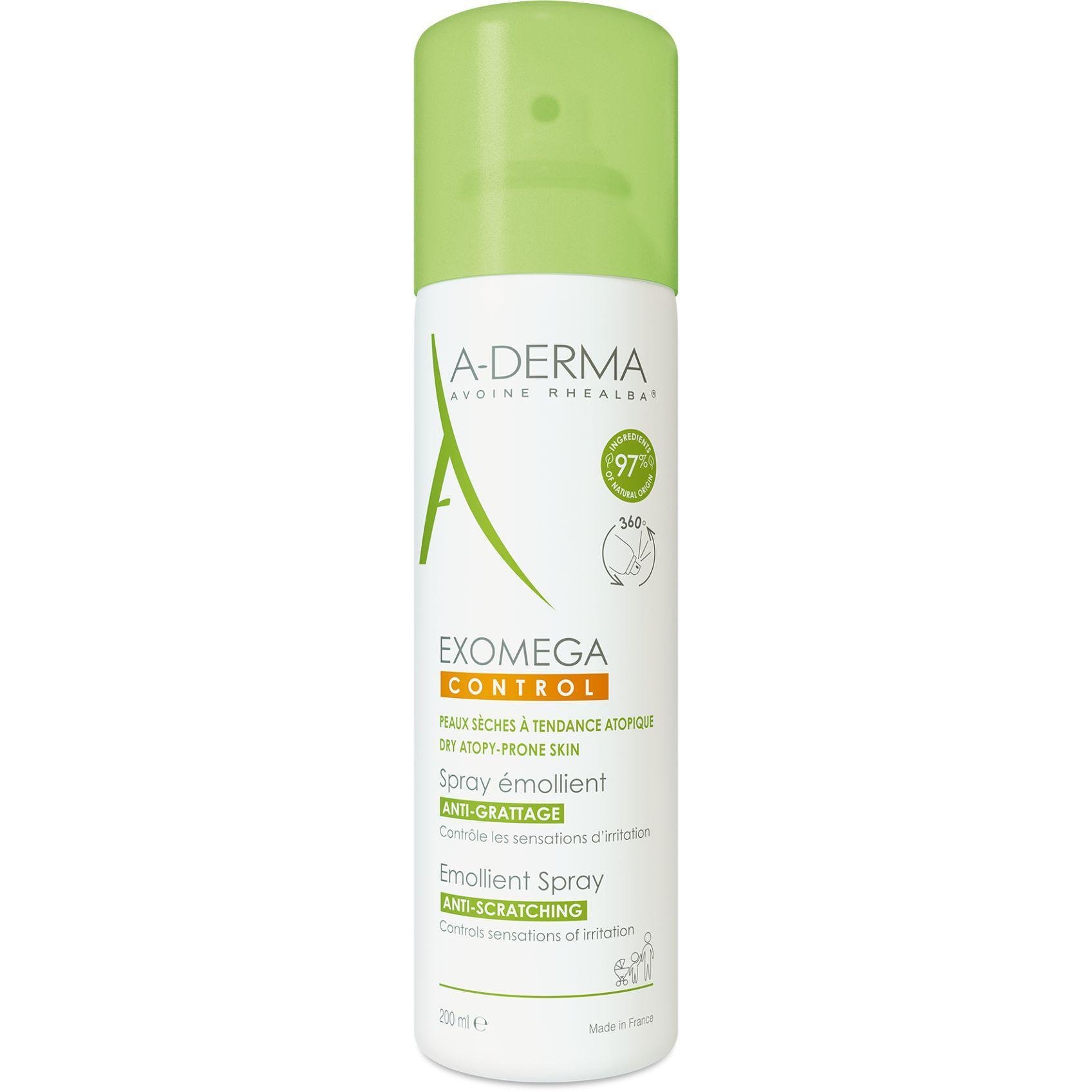 A-Derma Exomega Control емолиентен спрей срещу разчесване, 200 мл | А-Дерма