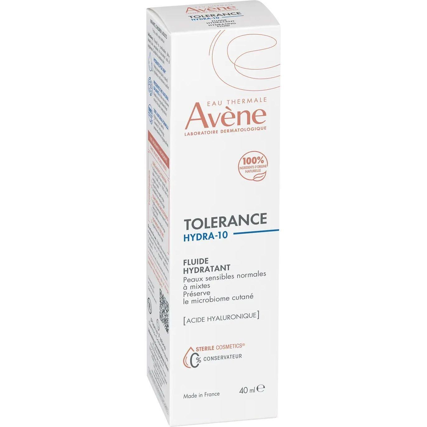 Avene Tolerance Hydra-10 хидратиращ флуид за нормална и чувствителна кожа, 40 мл | Авен