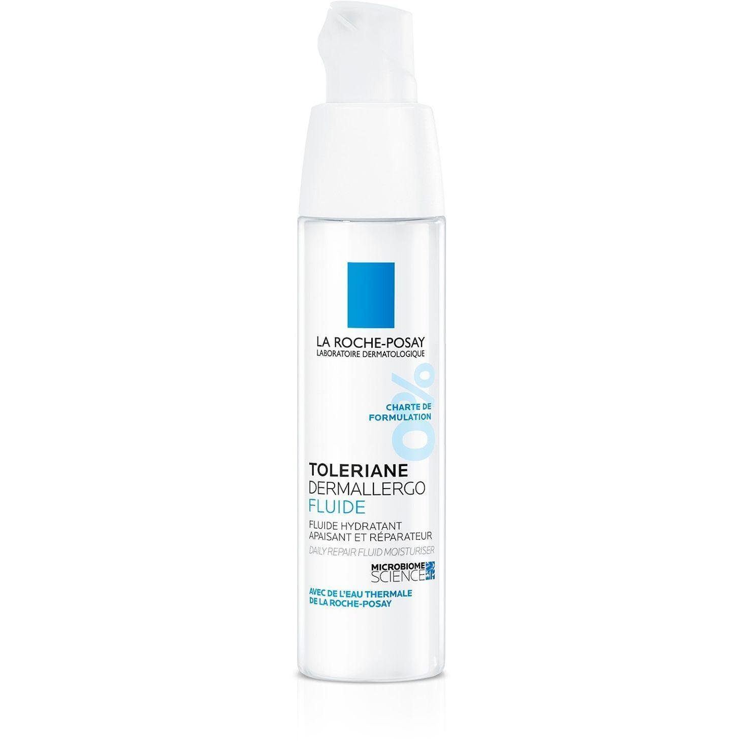 La Roche-Posay Toleriane Dermallergo хидратиращ флуид за лице и кожа склонна към алергии, 40 мл | Ла Рош-Позе, Толериане