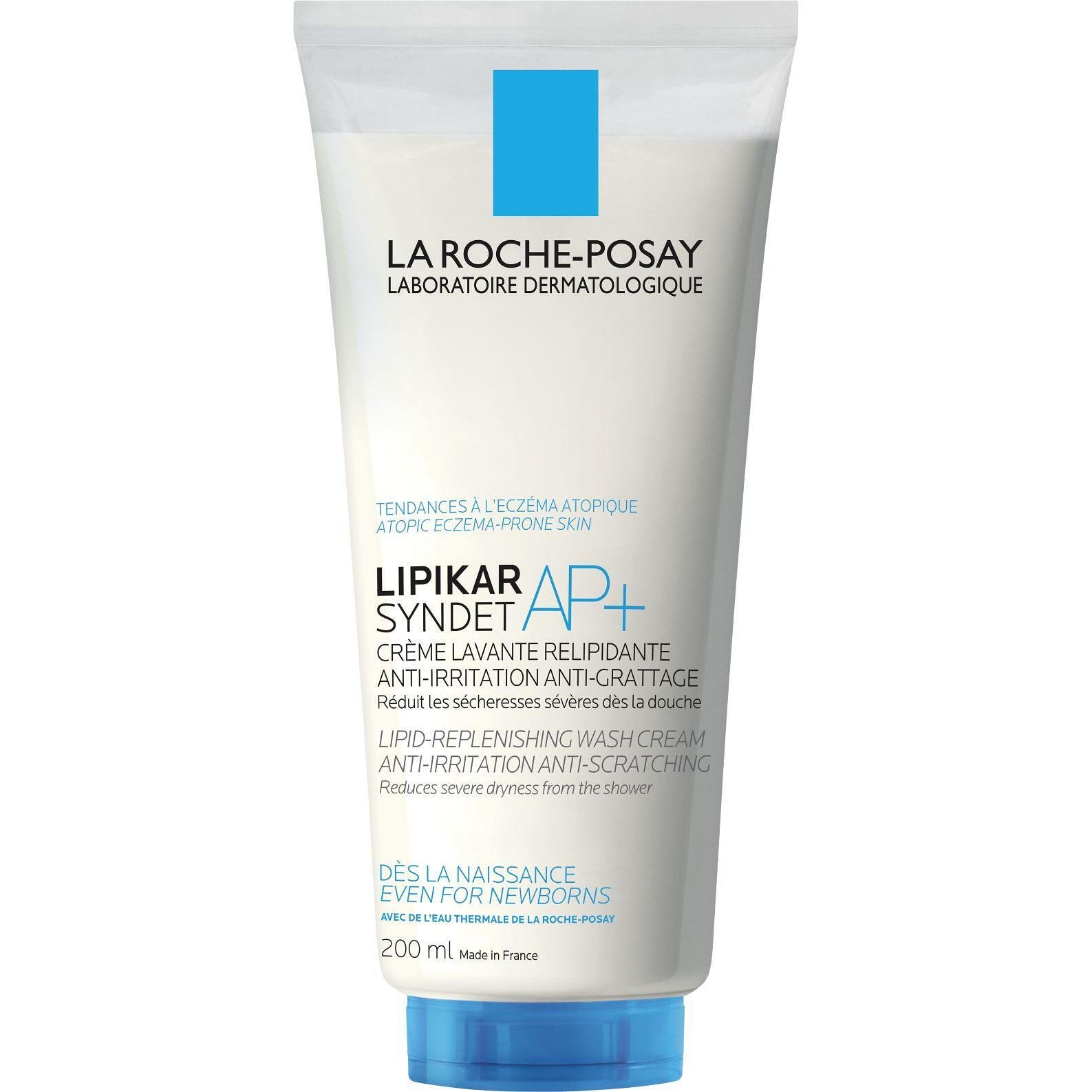 La Roche-Posay Lipikar Syndet AP+ измиващ крем за лице и тяло за суха и атопична кожа против раздразнения и сърбеж, 200 мл | Ла Рош-Позе, Липикар